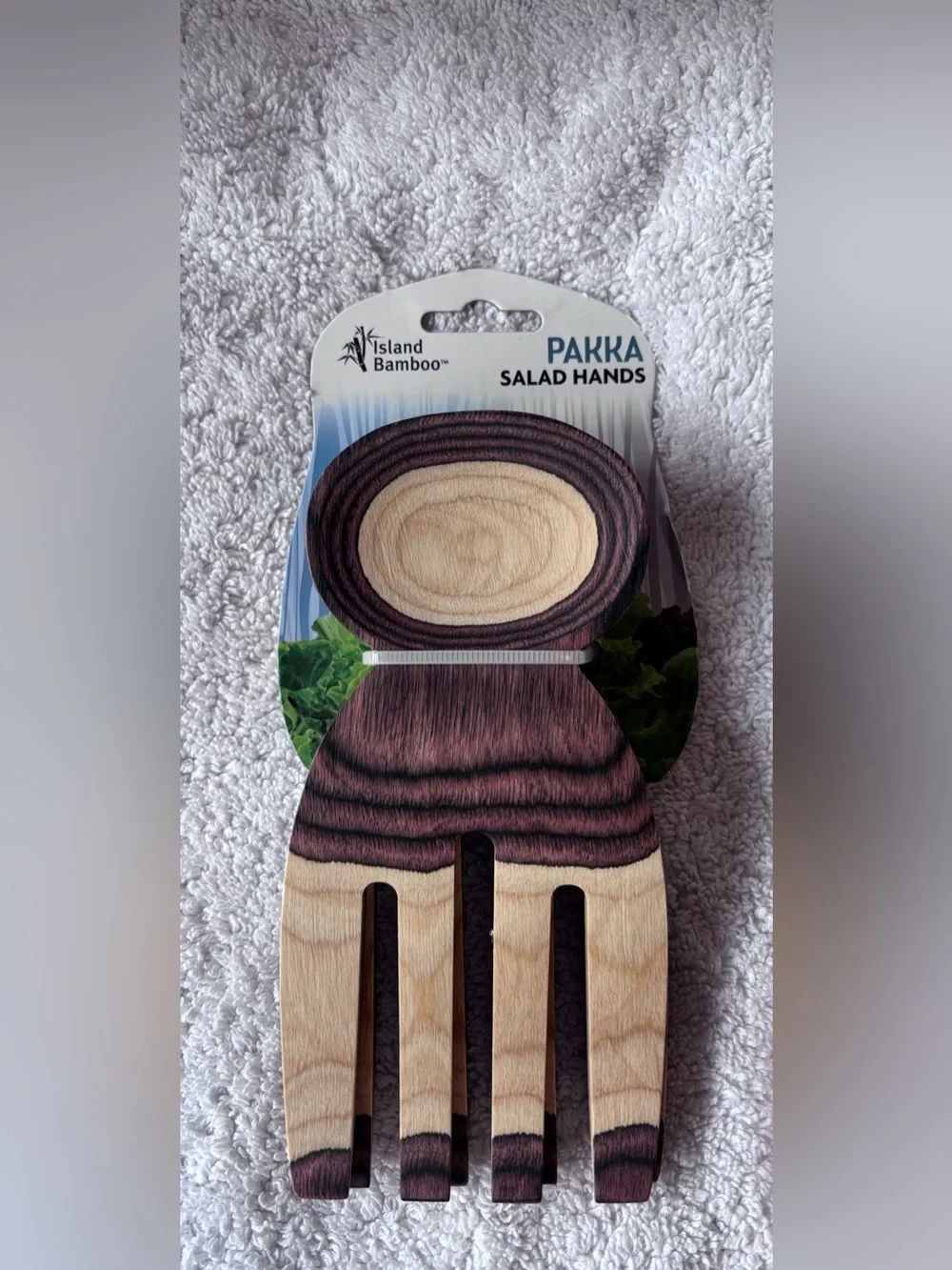 Brand new Pakka Woodgrain Salad Hands - Brown